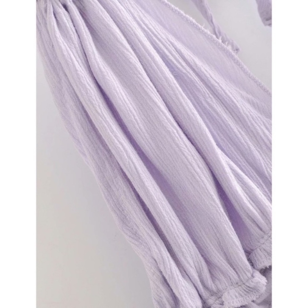 SOLD OUT Lavender Swiss Dot Halter Mini Dress - Picture 8 of 15